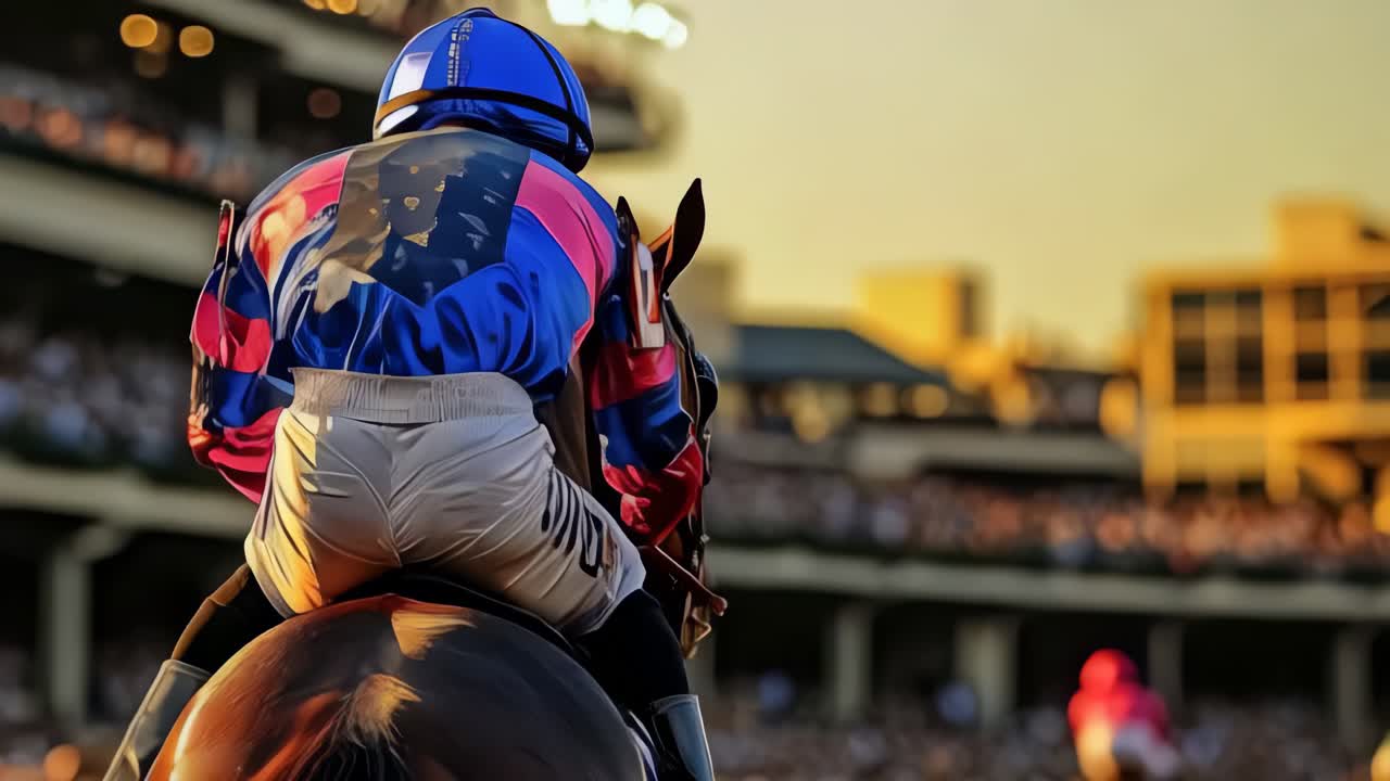 Jockeying for the Win at the Kentucky Derby.