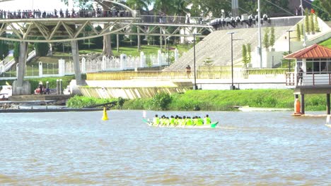 traditional long boat race held at kuching water front every year