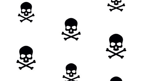 skull and bones pattern animation