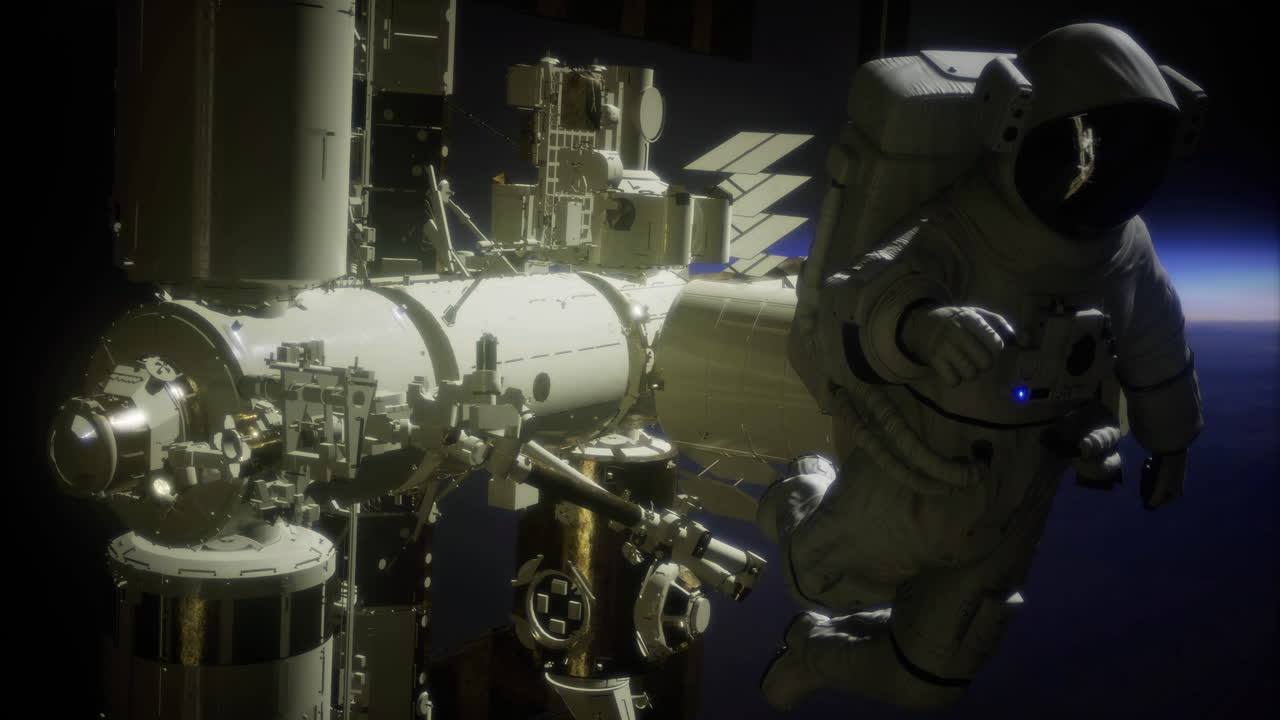 Astronaut melakukan twilight spacewalk di luar ISS
