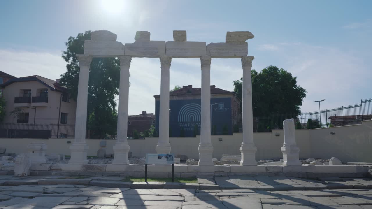 Forum of Philippopolis in Plovdiv, ancient Roman remains, Bulgaria