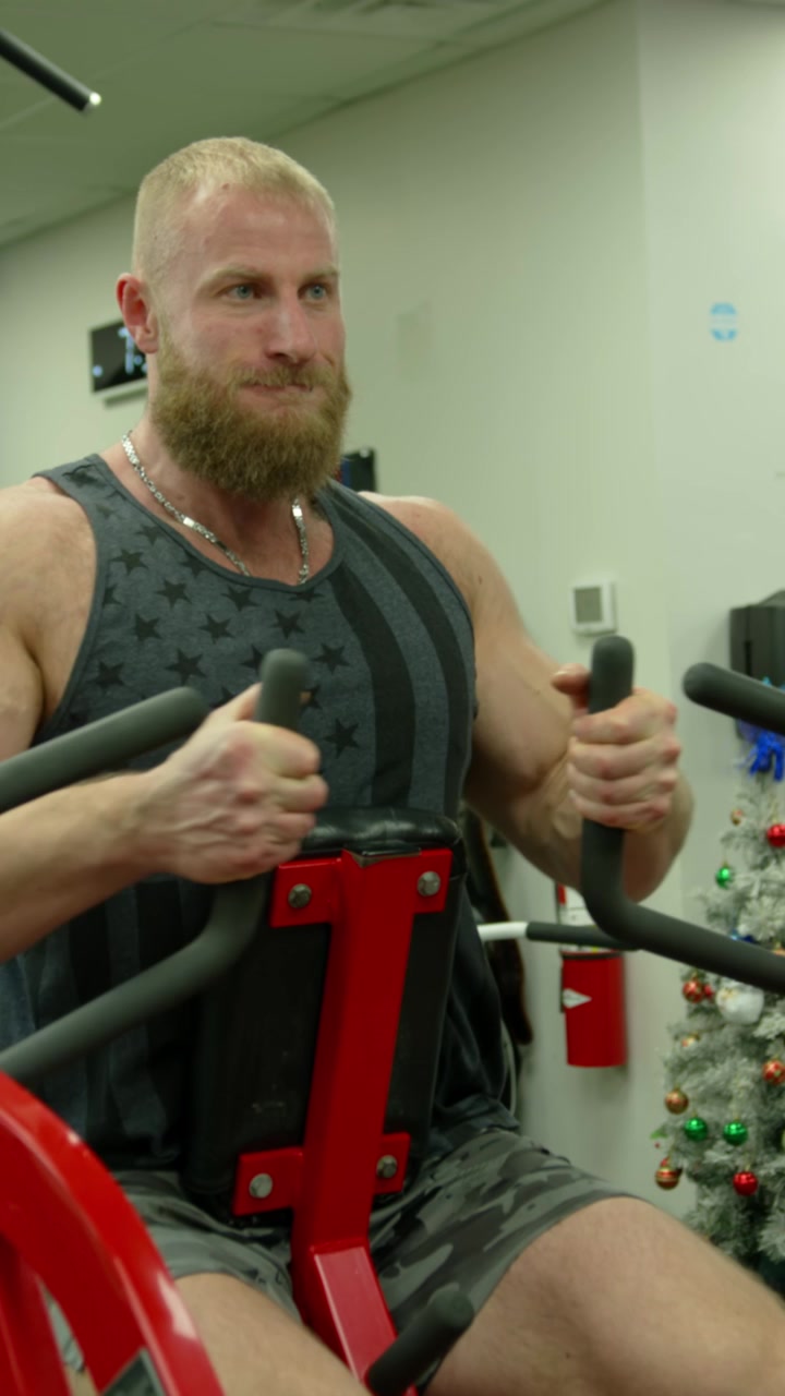 Sportsman Doing Exercises With Weight