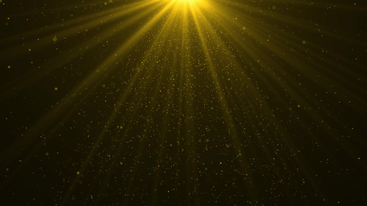 Linhas de holofote douradas, textura de glitter para design de cerimônia de premiação realista 3D abstrato premium.