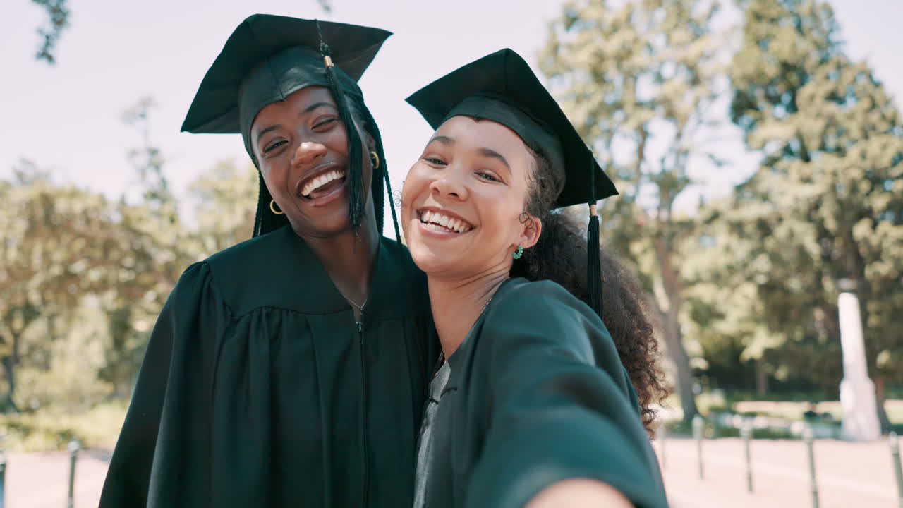 Two Friends Celebrate Graduation