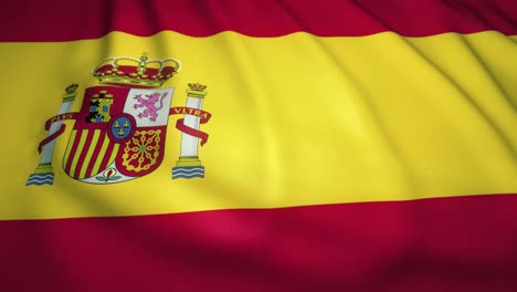 waving realistic spain flag in 4k, loop animation