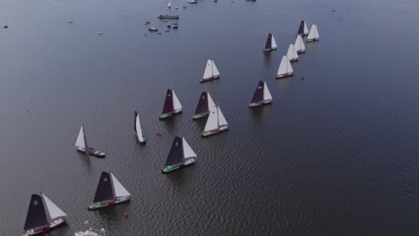 skutsjesilen en tjeukemeer friesland en verano, desde el aire