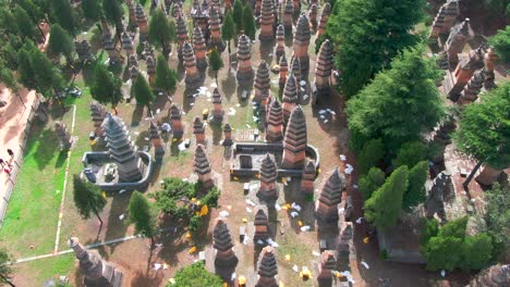 the cemetery of monks in shaolin temple，pagoda forest of shaolin temple