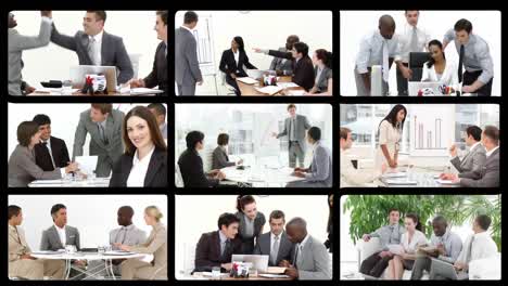 montaje de la presentación del concepto de trabajo en equipo
