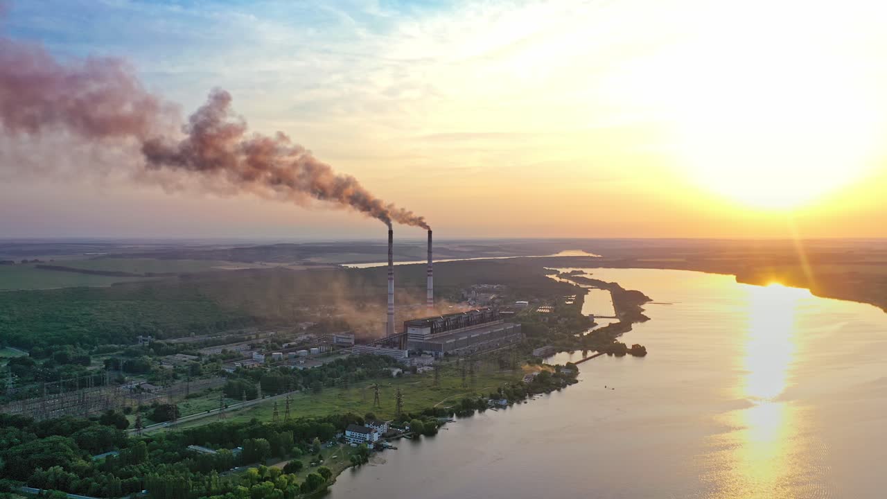 Sunset in the river with reflex. Evening sunset over river with reflex