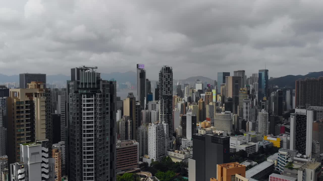 Drone Footage Of Skyscrapers In Hong Kong Free Stock Video Footage ...