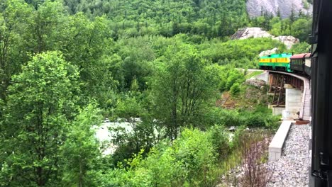 Alaskan-train-in-summer-wilderness