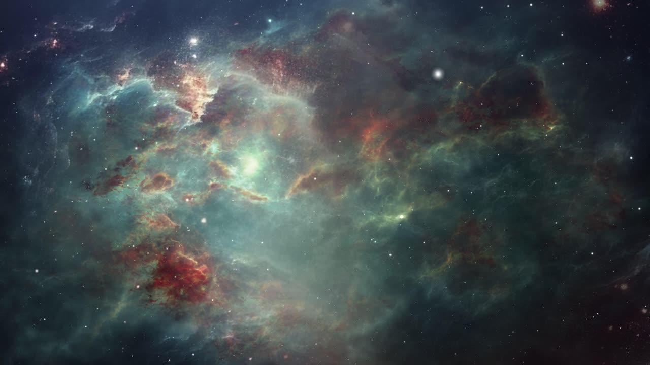 vista de la galaxia con nubes de nebulosa