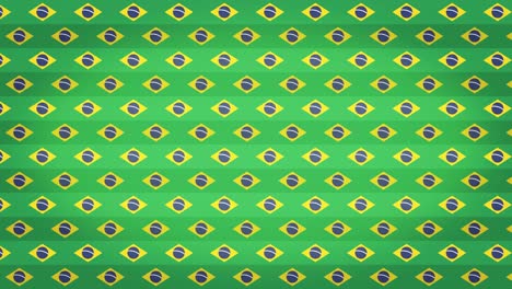 fondo con animación en 2d de la bandera brasileña