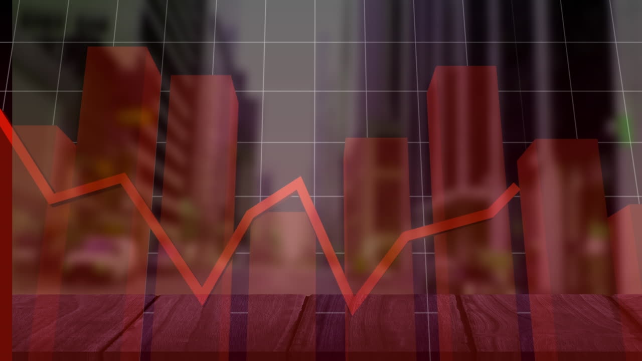 el concepto de economía, finanzas, negocios y tecnología global es un video generado digitalmente.