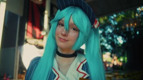 cosplayer dressed as hatsune miku