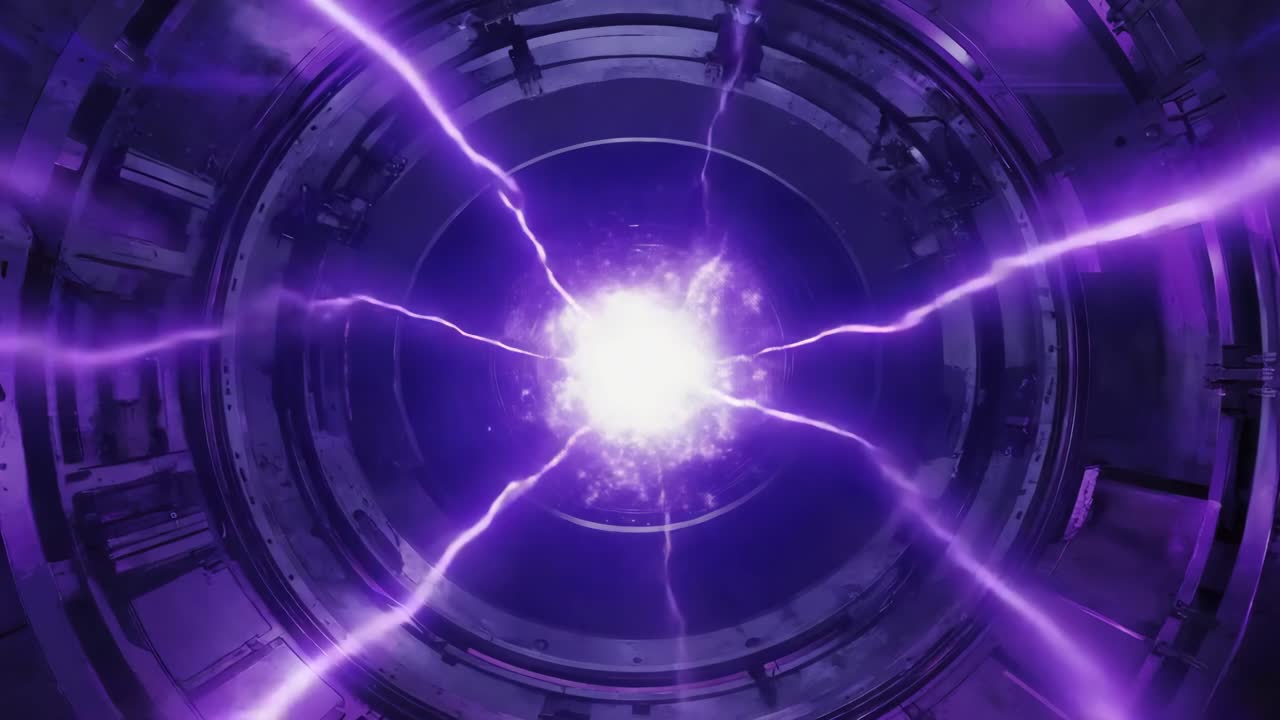 A portal of purple energy