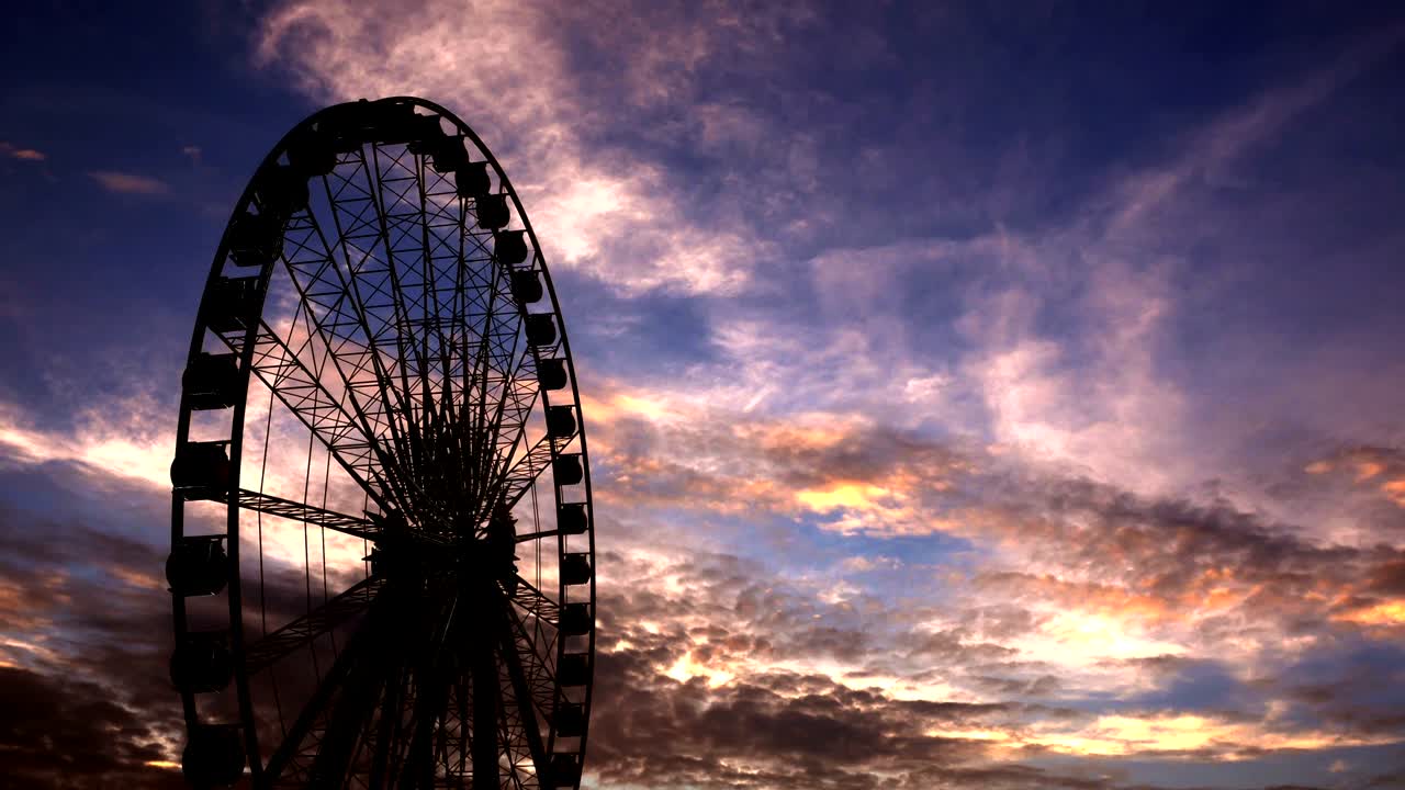 4k, 페리스, 카니발에서 황혼에.