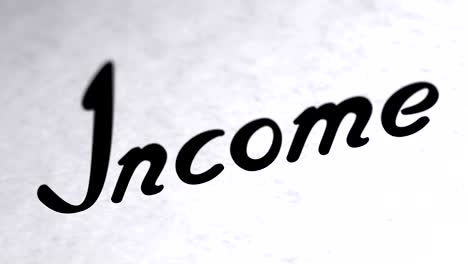 "income" on the page. looping footage has 4k resolution.