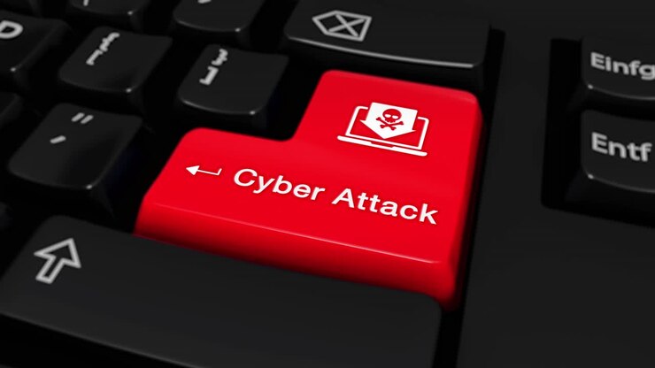 Touche Cyberattaque sur clavier