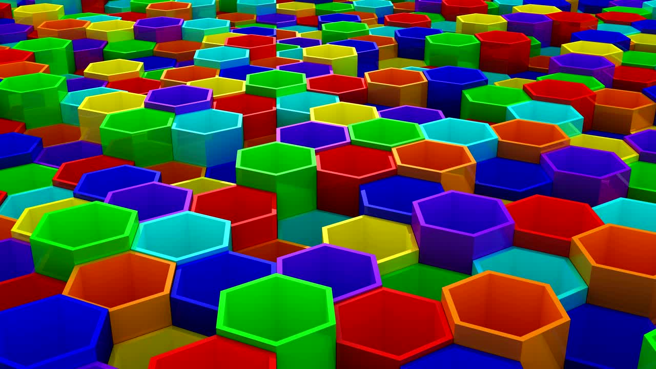 el fondo de los hexágonos