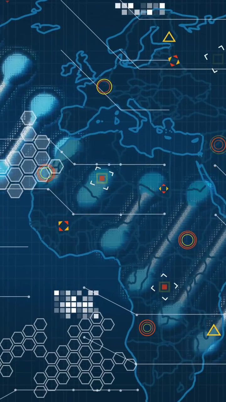 Animation of dna strand over data processing and world map