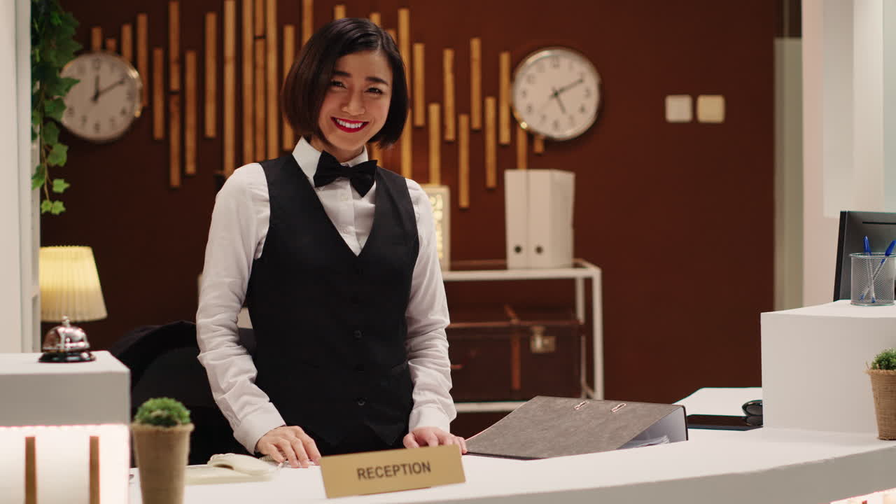 Receptionist taking booking requests