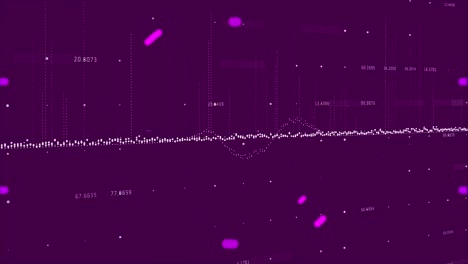 animación de cerradura giratoria de caja fuerte rosa y procesamiento de datos, en negro