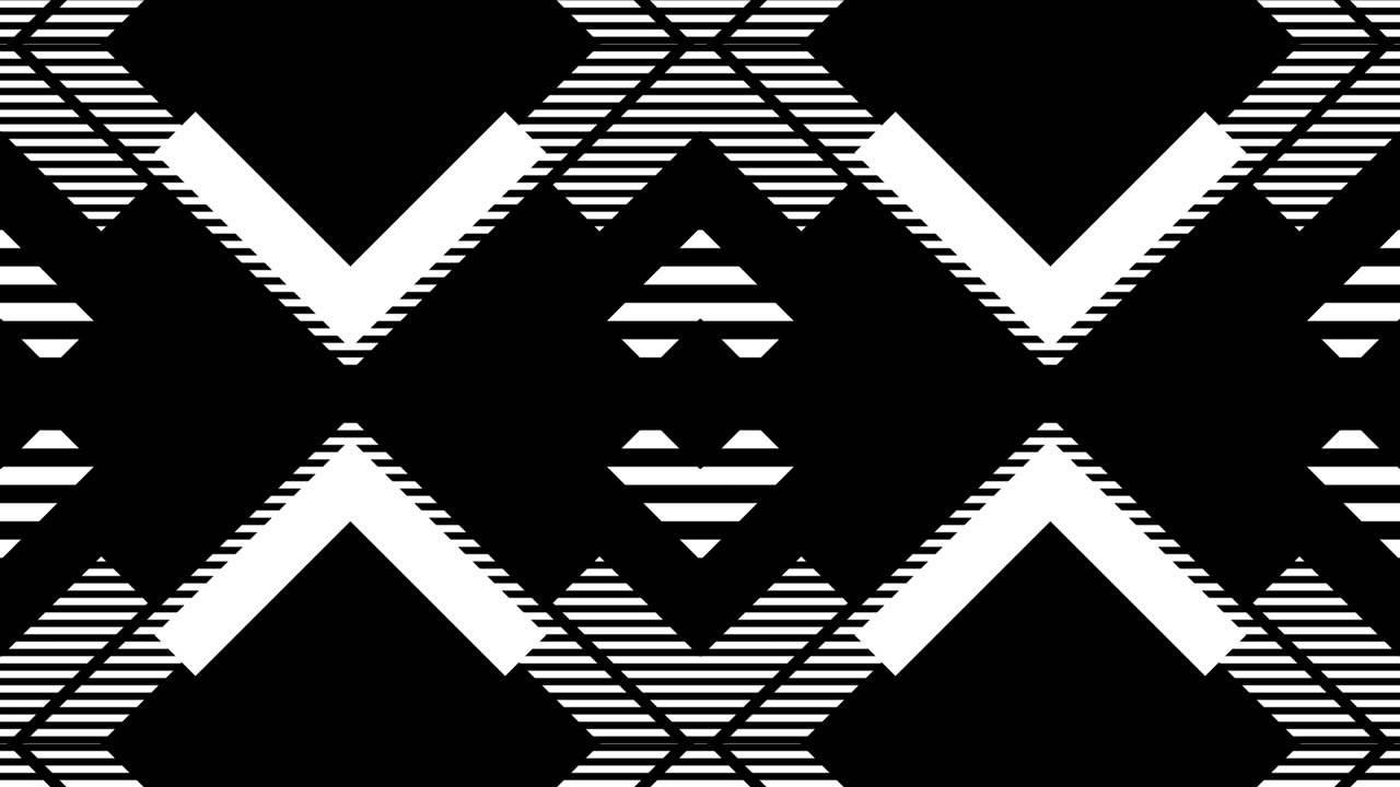 Abstract Geometric Animation with Pulsing White Lines on Black Background