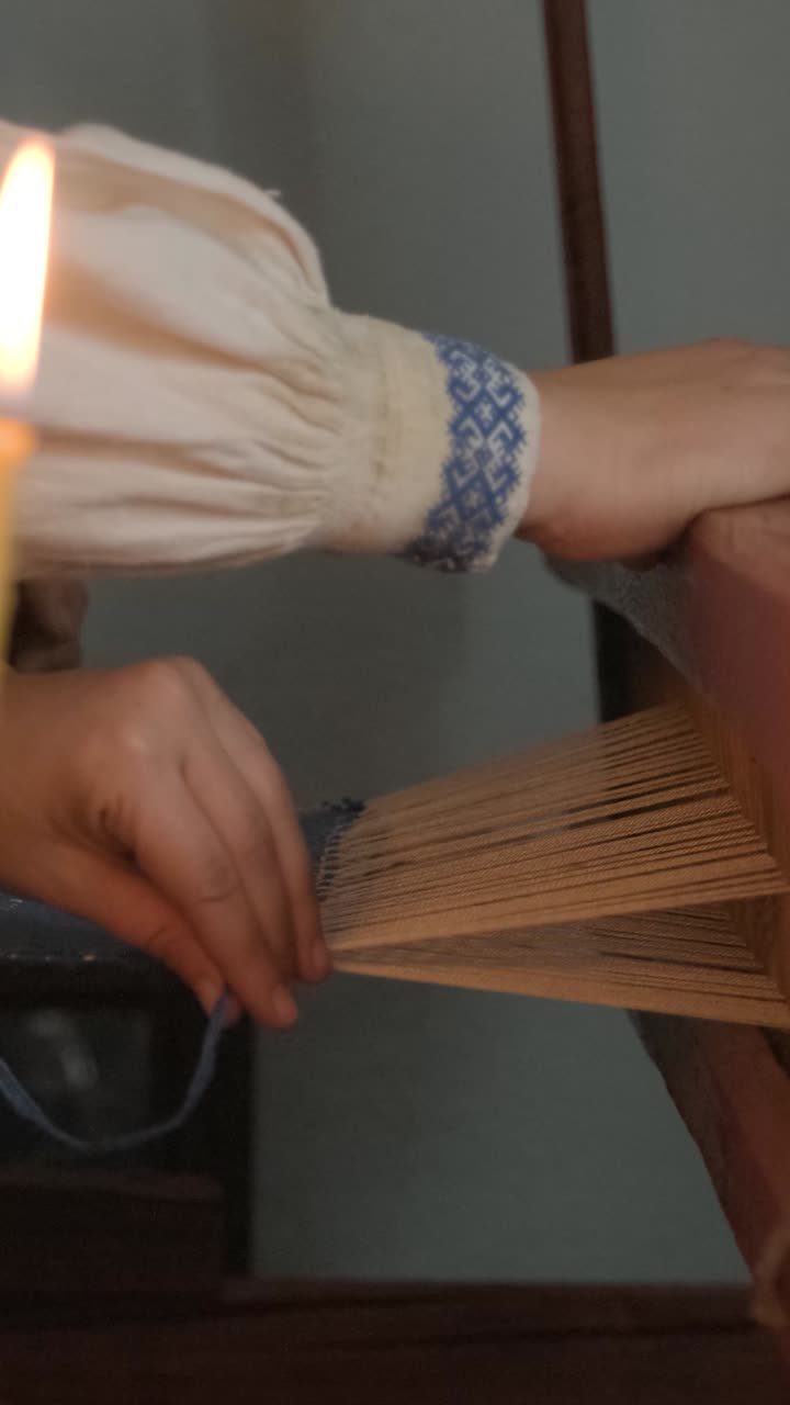 Weaving by Candlelight