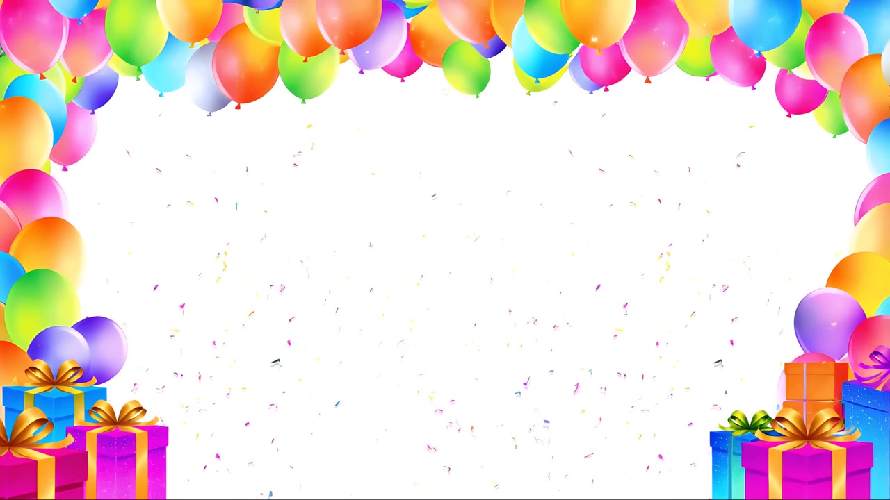 Sfondo di compleanno con palloncini 4K