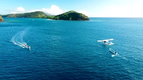 Fiji---boat-ride-to-the-waterplane-2