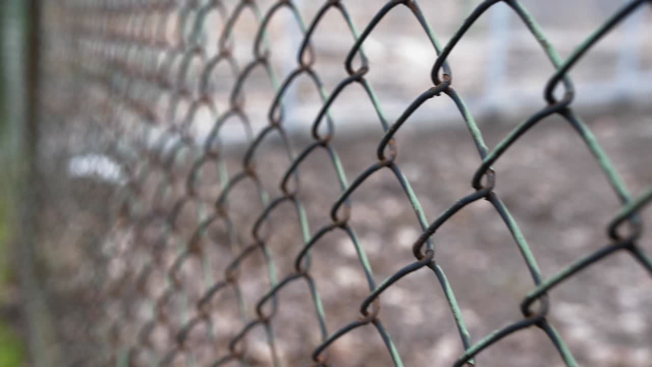 Rusted Fence Close-Up Shallow Focus