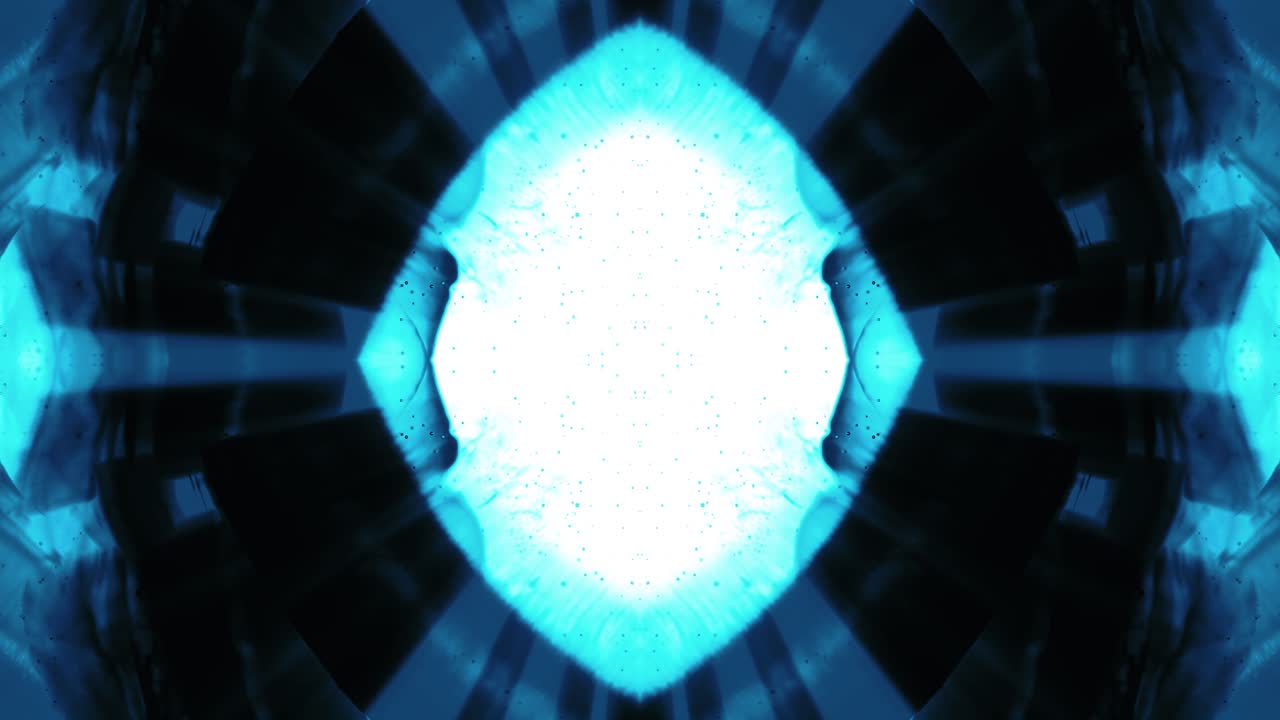 아름다운 프랙탈 추상화와 함께 파란색 잉크 방울