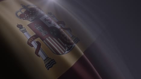 full screen spain flag is waving slowly and loopable