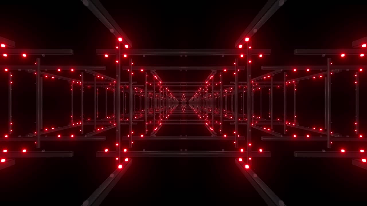 túnel rojo brillante