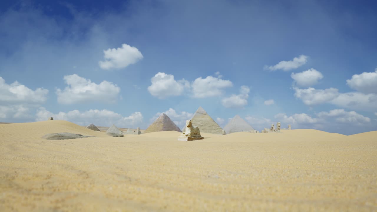 Ancient Egyptian Pyramids in the Desert