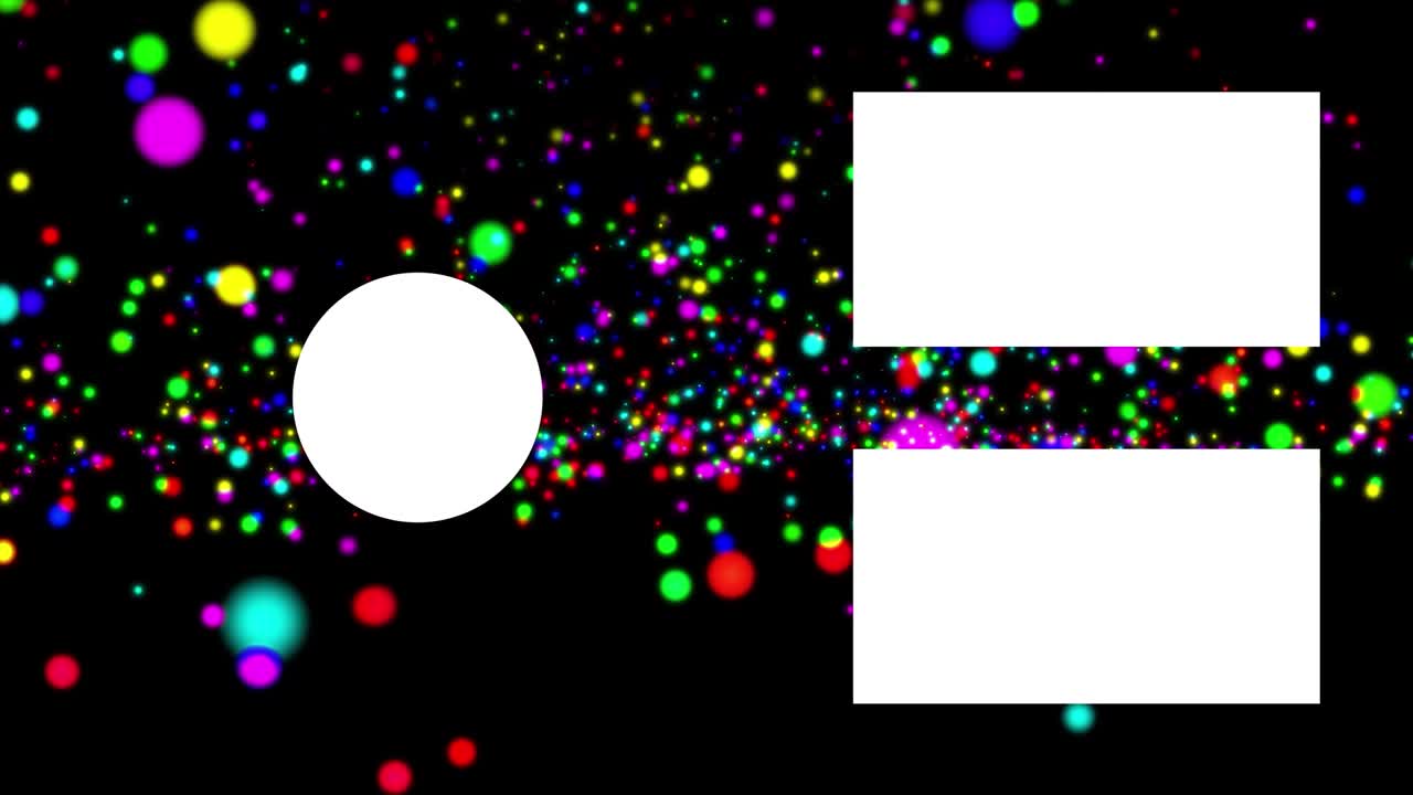 다채로운 공 구 끝 카드 끝 화면 모션 그래픽