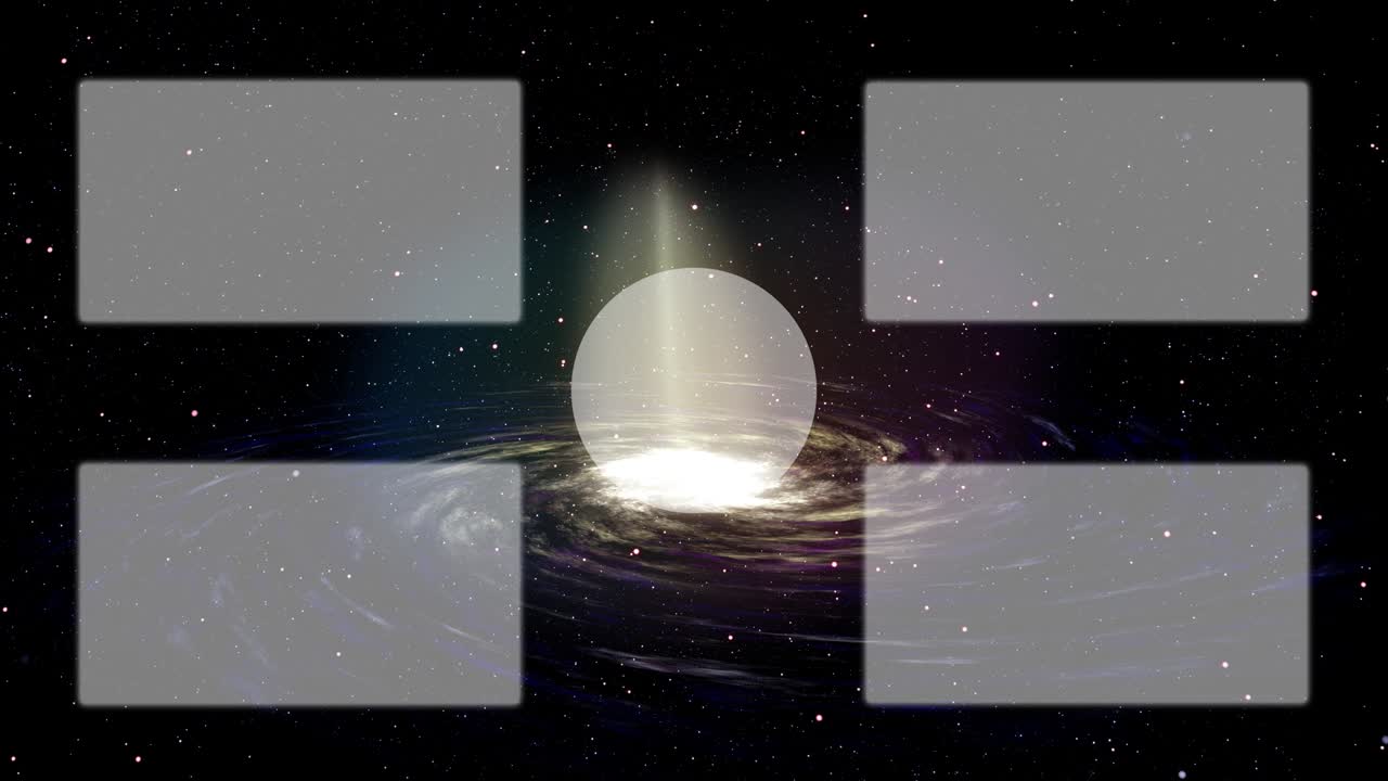 은하계 엔드 카드 엔딩 스크린 모션 그래픽