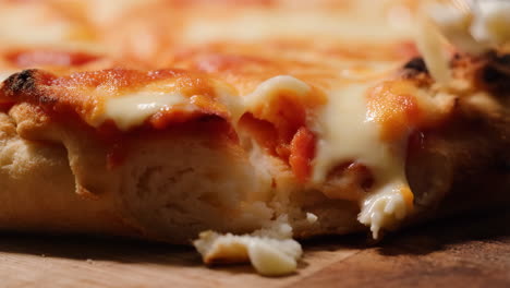 close-up of delicious pizza