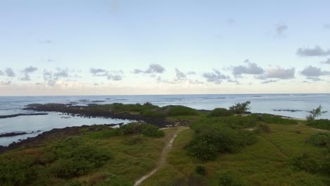 flying to the edge of mauritius island