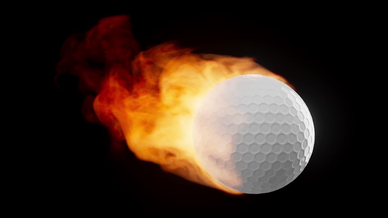 불타는 골프 공 루프