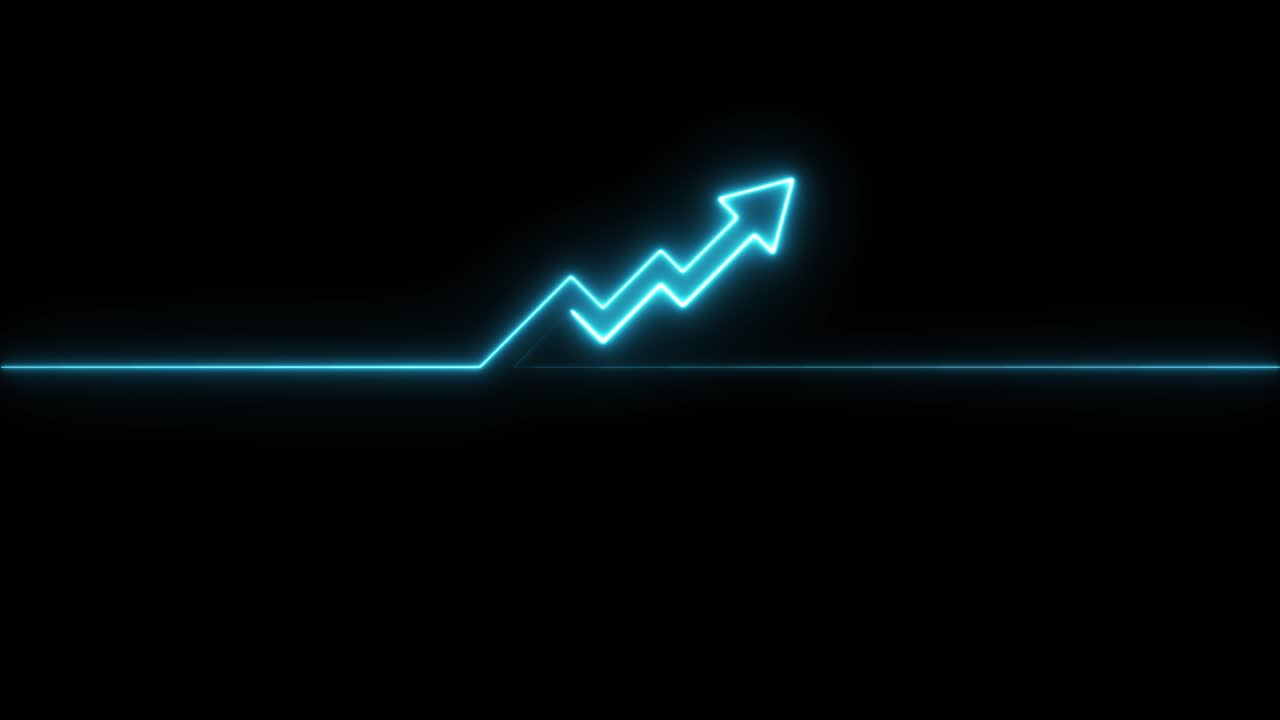 Neon Growth Arrow