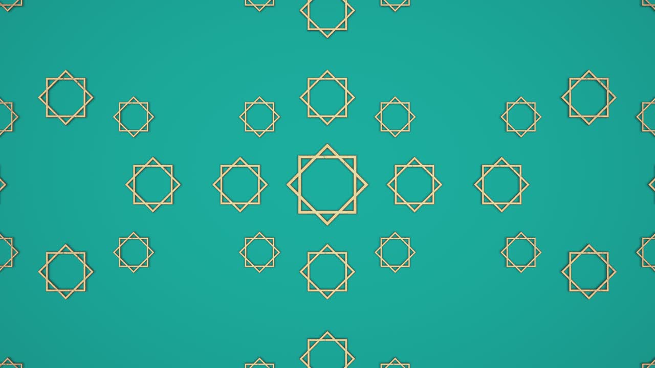 3d 렌더링: 전통적인 금의 상징, 초록색 배경에 라마단 휴일, 라마단 카, 이슬람 성월