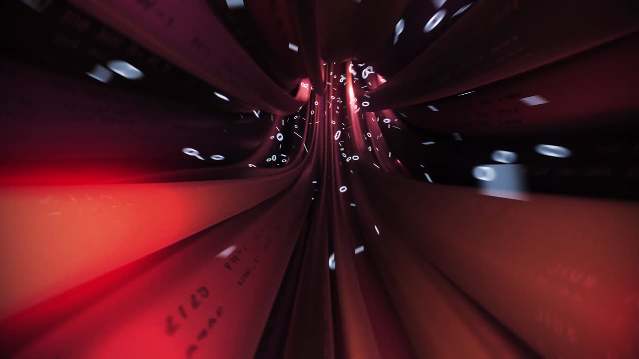 cables binarios viajan a través de datos internet energía circuito eléctrico fibra 4k