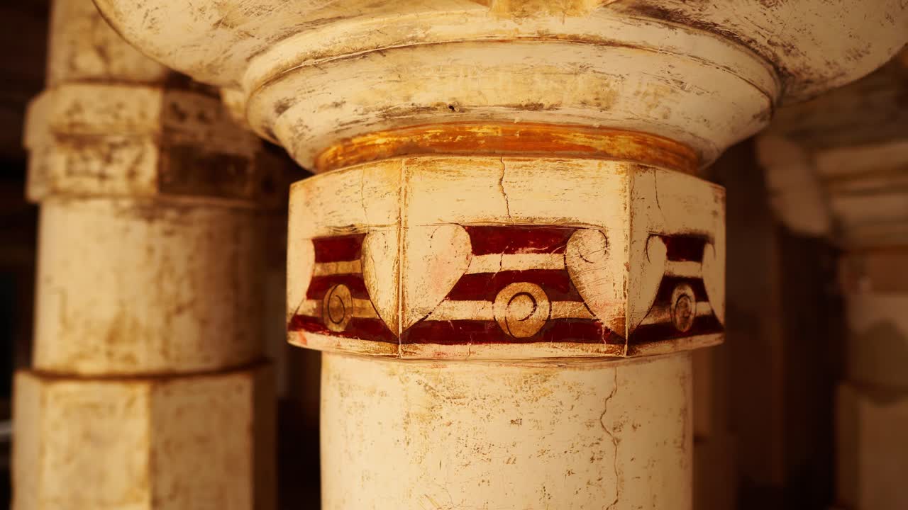 The Art of Gori Exquisite Temple Paintings on Sandstone Pillars