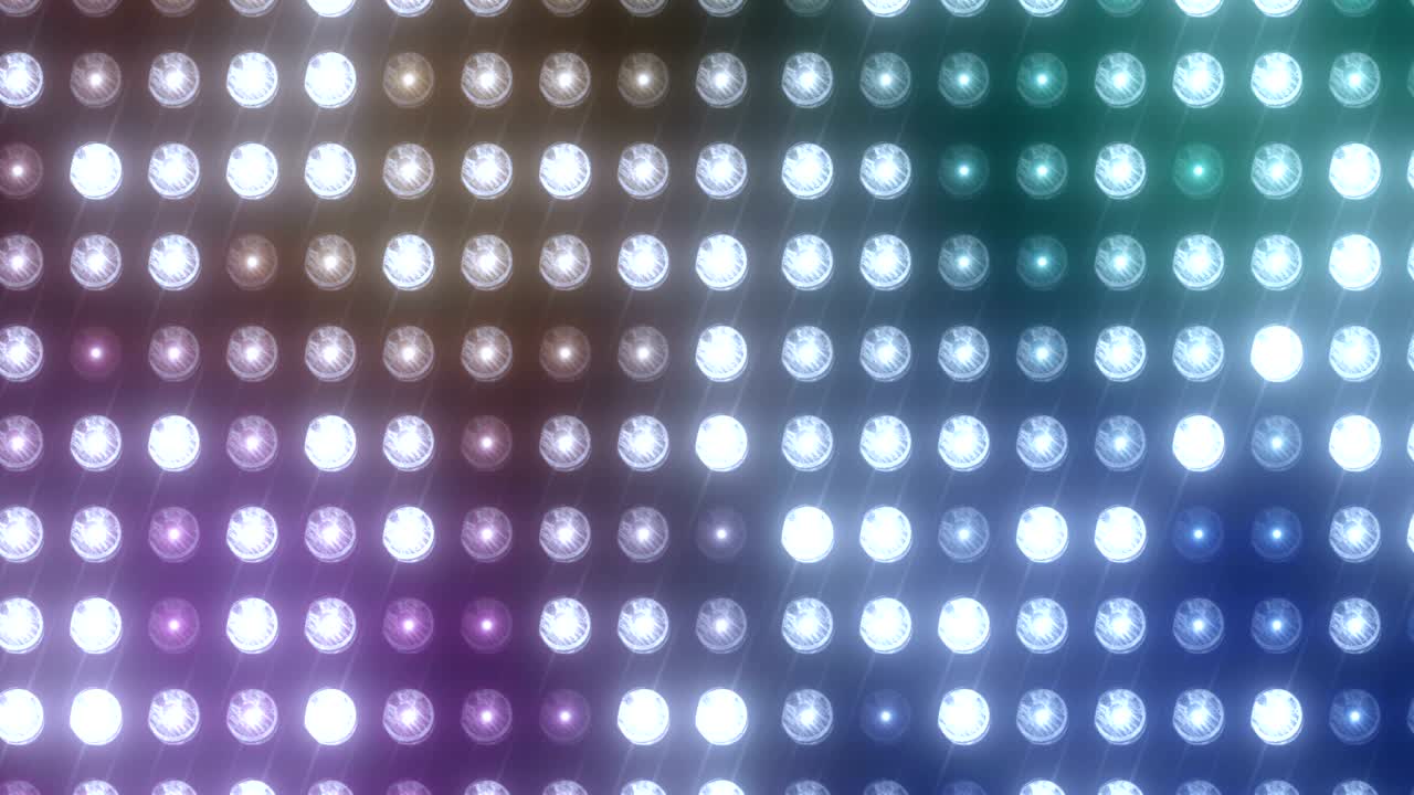 Colours lights in a bulbs wall flashing - Loop