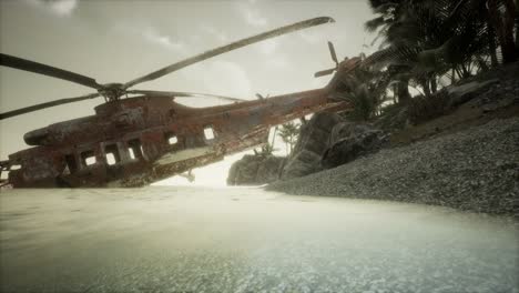 old-rusted-military-helicopter-near-the-island