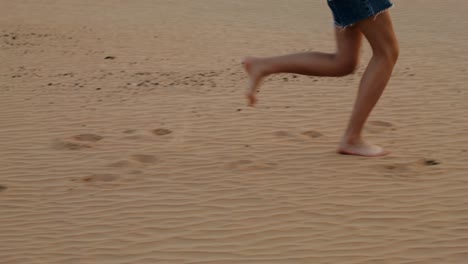 running through the sand