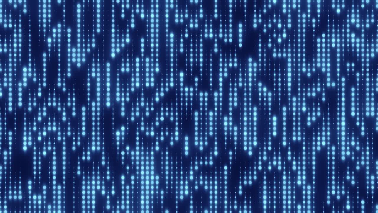 Futuristic Blue Glowing Dots Matrix Digital Background