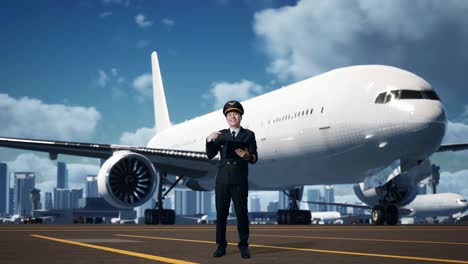 piloto en el aeropuerto